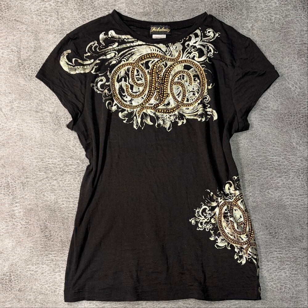 Fabulosity Y2k Graphic Embellished Tee